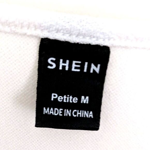 Women's SHEIN White Long Sleeve Women's Cropped Top Size Medium - Picture 3 of 4